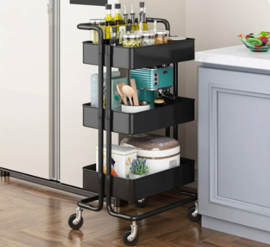 Miniatura 4 de ESTANTE ORg MULTIUSOS 3 NIVELES NEGRO